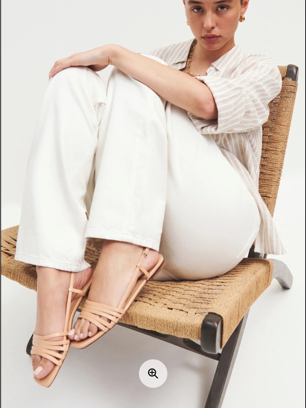 Reformation The Millie flat slingback sandal 6 100% leather made in Brazil